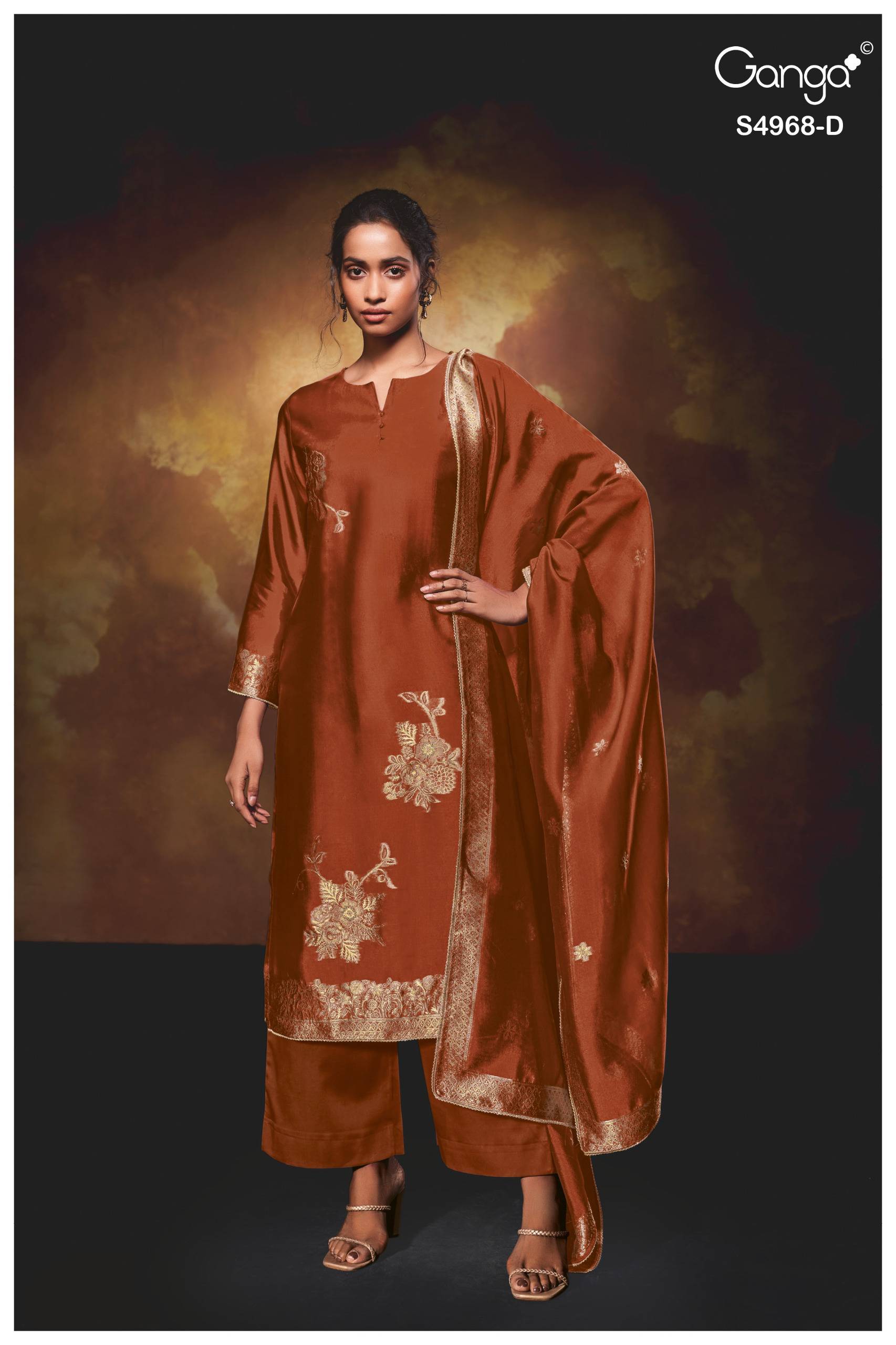 PRAVIKA 4968 SERIES By GANGAFASHION Stylish Beautiful Colourful Silk Dresses At Wholesale Price